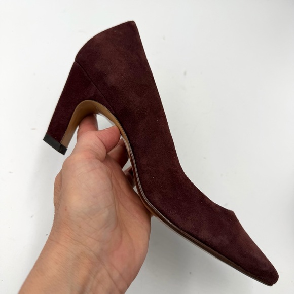 NEW Everlane Mahogany Brown Suede The Banana Pump Heel in Size 7 - Picture 6 of 13